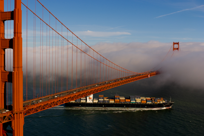 Golden Gate with Freighter 2