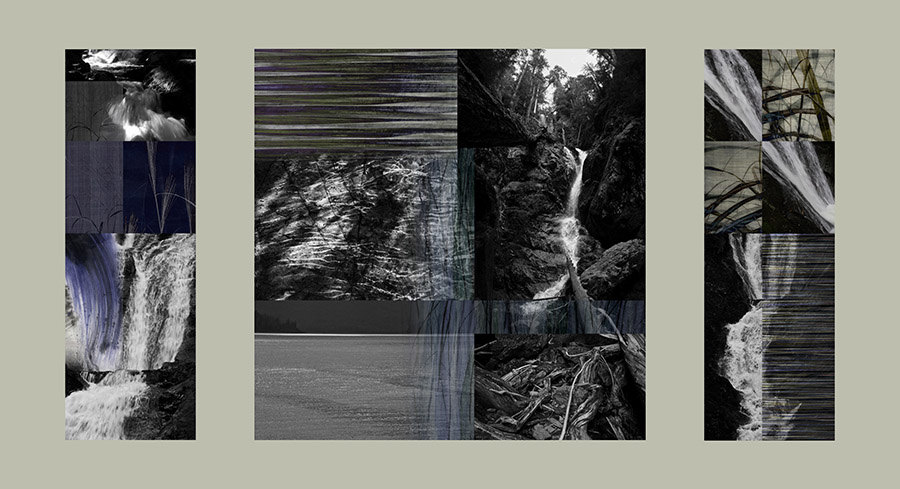 Vancouver Waterfall triptych
