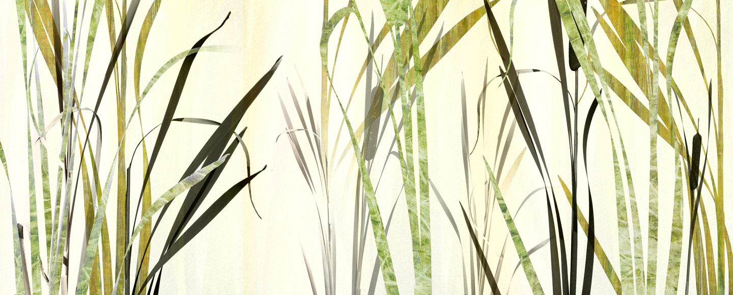 Cattail Yellow Silhouette 3