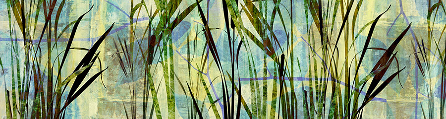 Cattail, yellow-blue 