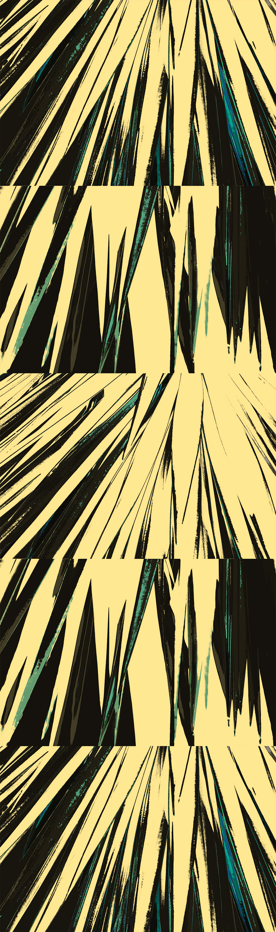 Palmetto, vertical, yellow