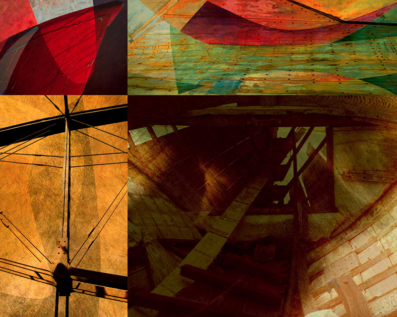 Boats and Bridges, top left panel