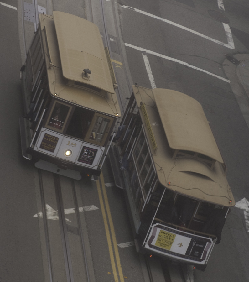 Cable Cars from the Fairmont Hotel