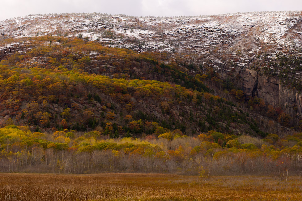 Champlain Mountain with Snow 1